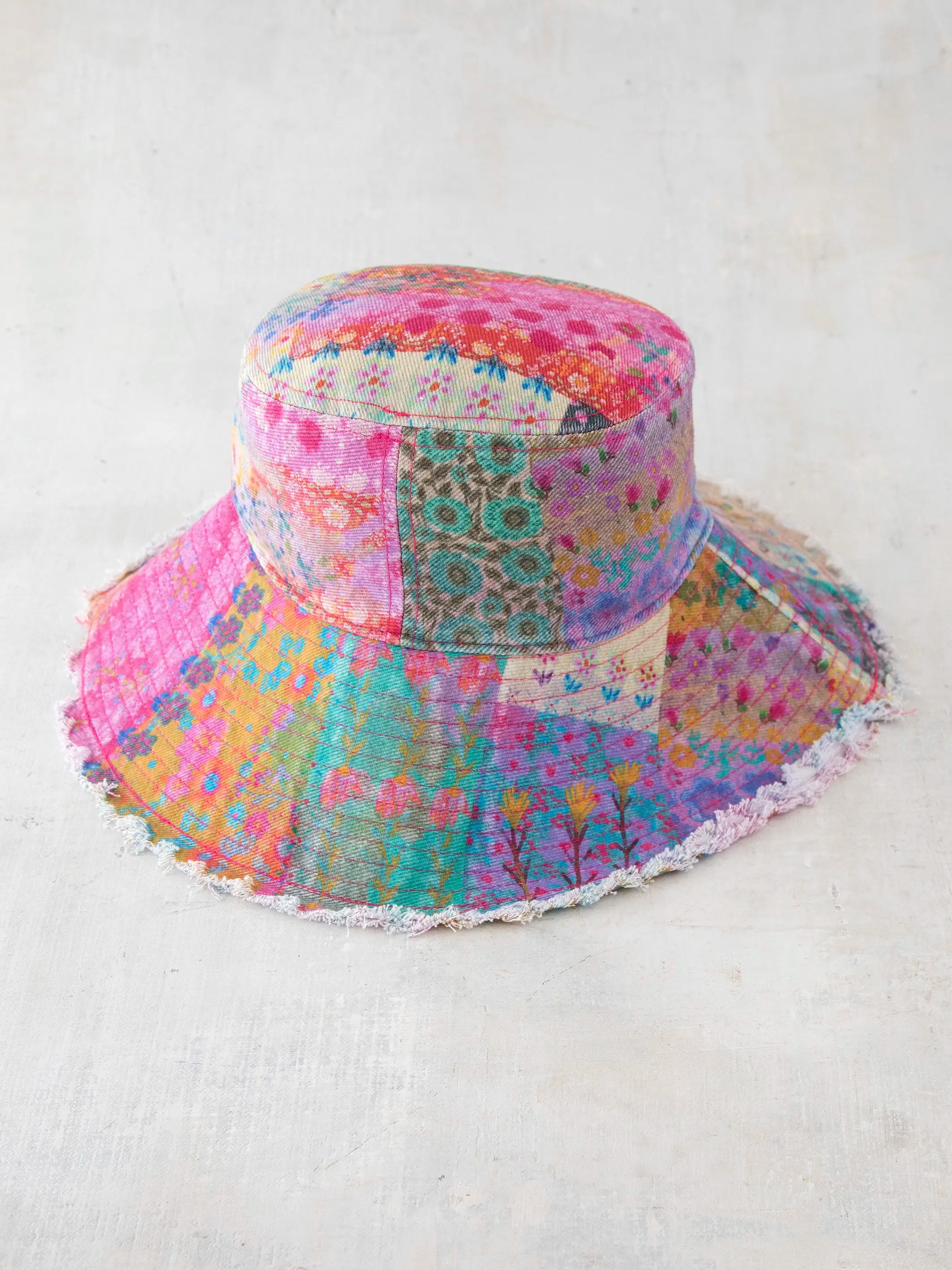 Sandy Days Bucket Hat - Watercolor Patchwork