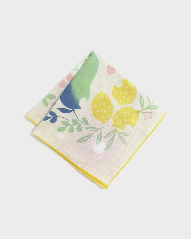 Japanese Handkerchief, Double Gauze, Reversible, Yummy Fruit