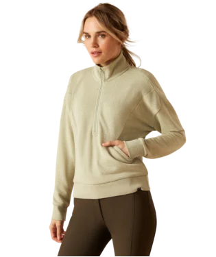 Hiking shirt trail-ready breathable-Friday Cotton 1/2 Zip Sweatshirt