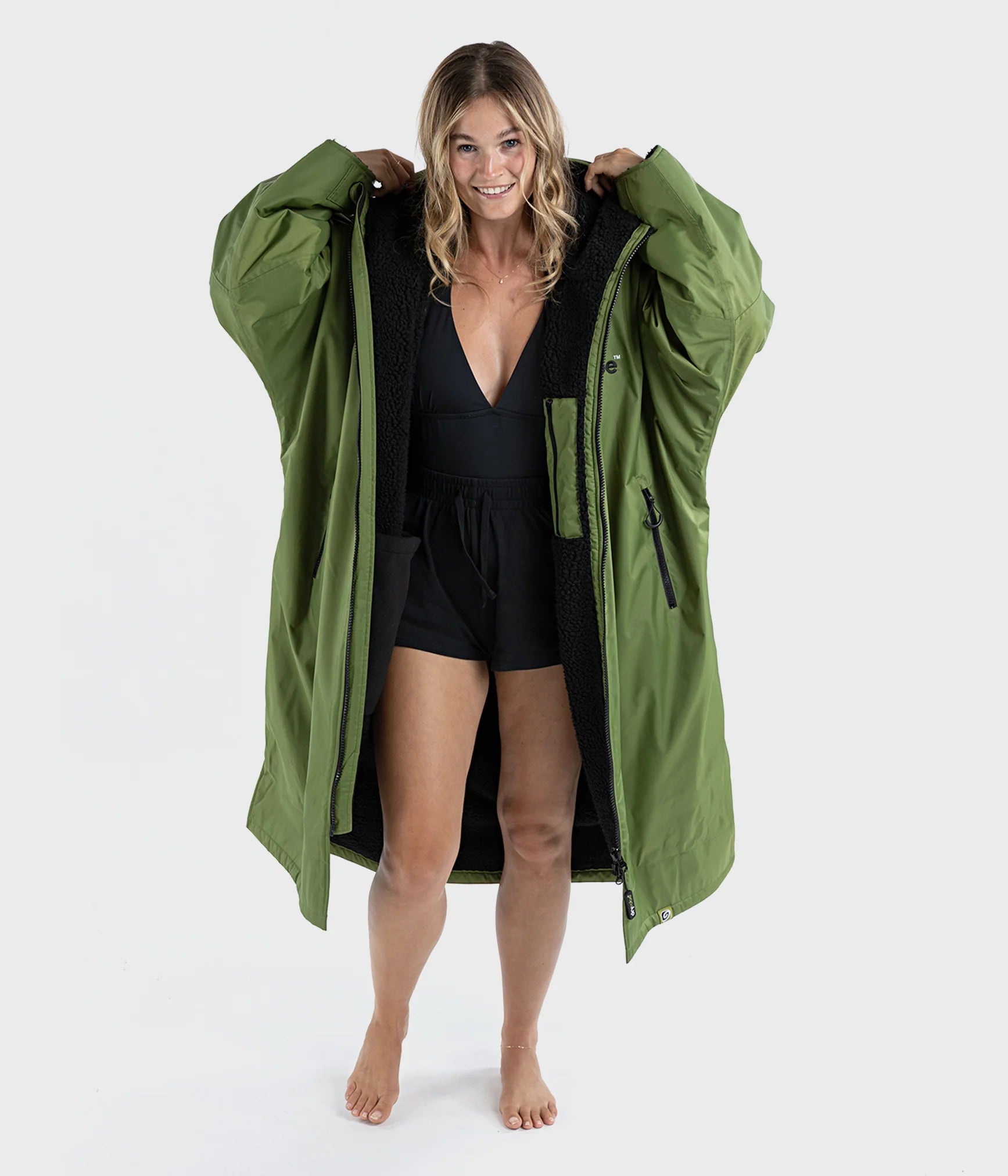 Dryrobe Advance Long Sleeve FOREST GREEN BLACK - RECYCLED