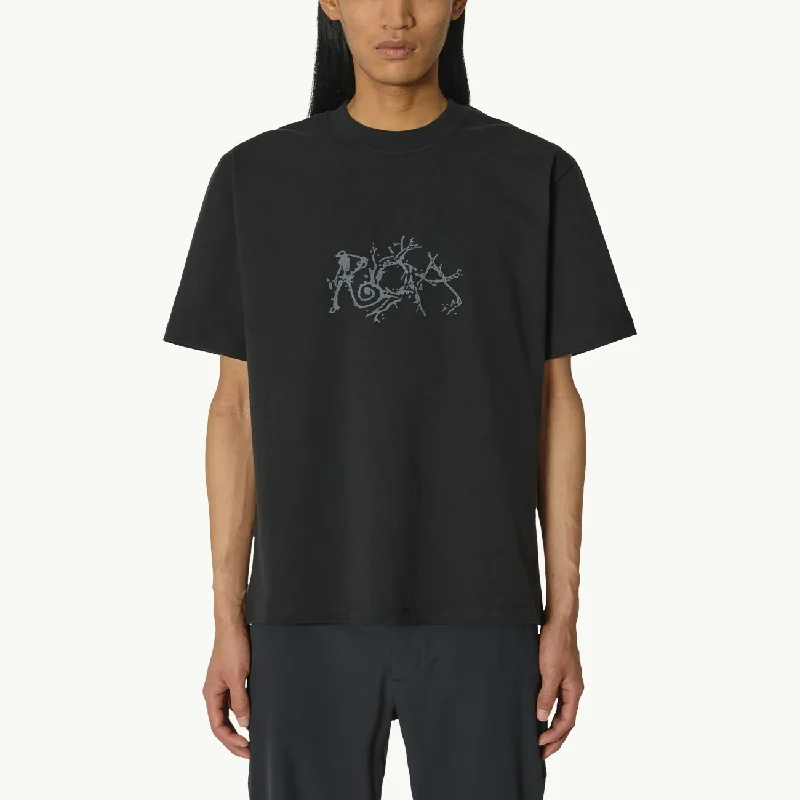 Graphic Boxy SS Tee - Black