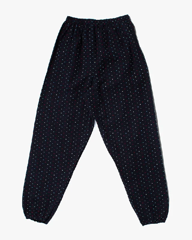 Hiking Pants beige light-Monpe Pants, Women's, Indigo with White, Red and Blue Squares