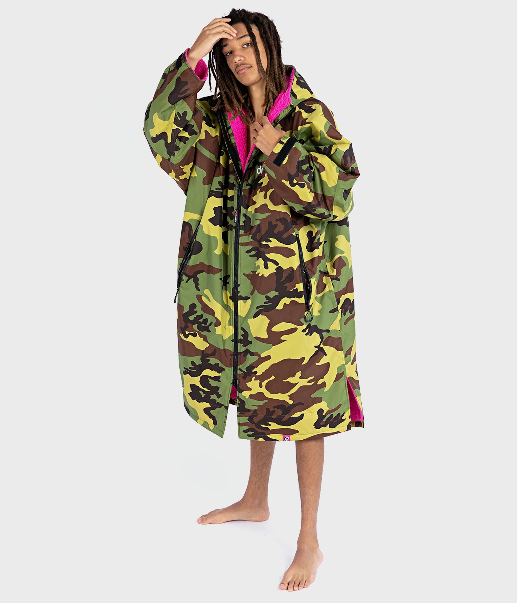 Dryrobe Advance Long Sleeve Camouflage Pink - RECYCLED