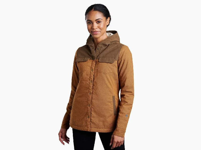 Hiking shirt recycled waterproof-Women's Artisan Hooded Shirtjak