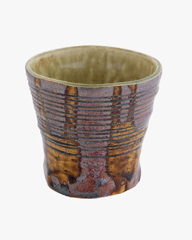 Cup, Bisque, Uwabami Series, Striped Rust - S