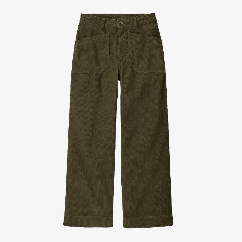 Hiking Pants strccc hike-Women's Wide-Leg Corduroy Pants - Basin Green