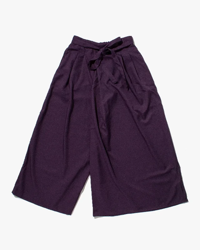 Hiking Pants polyester shell-Wa-Modern Wide Pants, Dark Purple