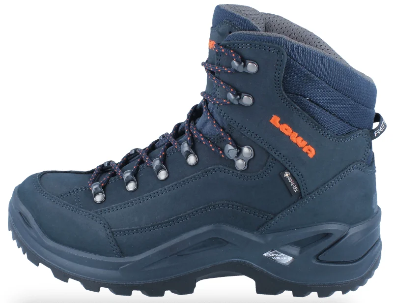 Outdoor Shoes for long journeys-Lowa Renegade GTX Mid  Navy/Orange M