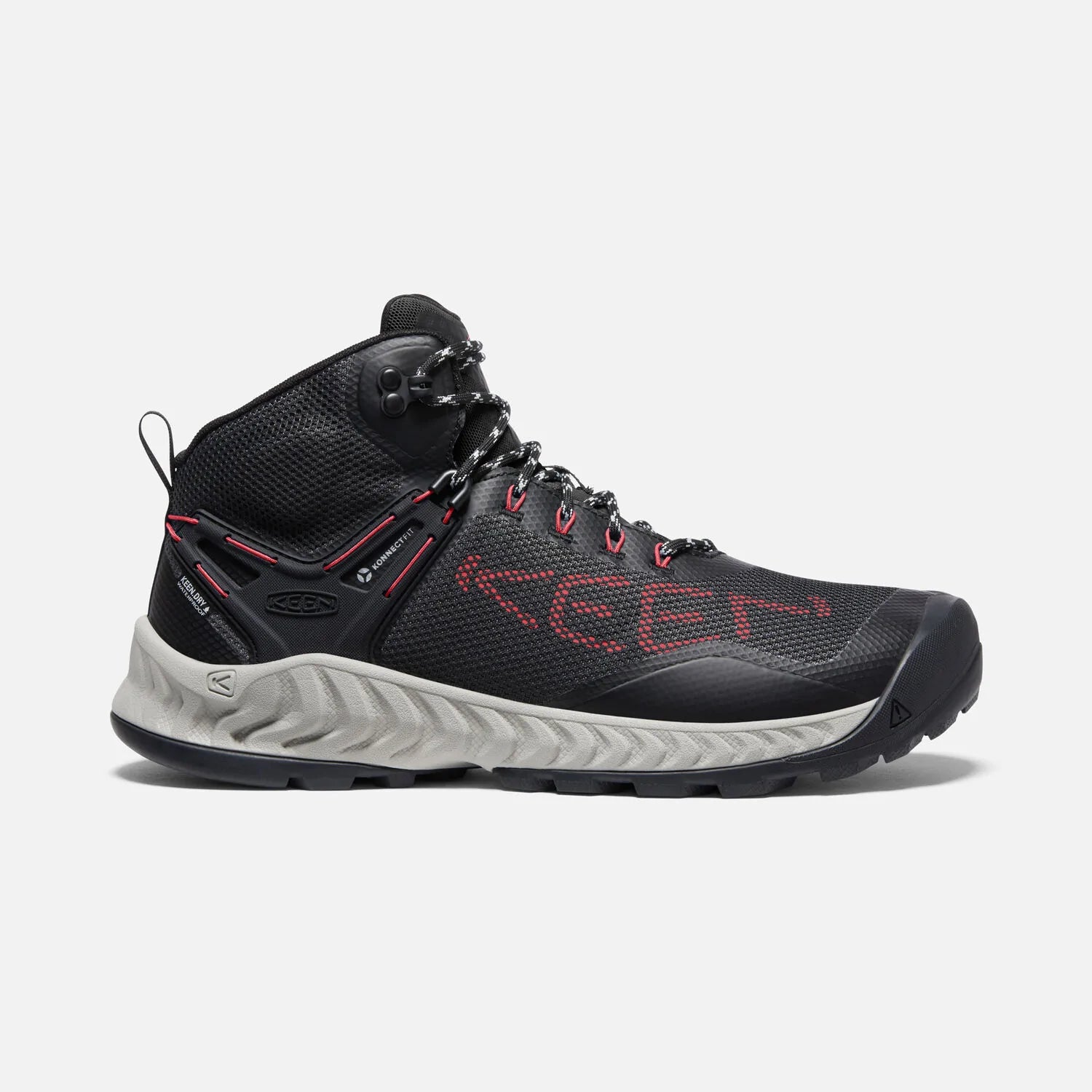 Outdoor Shoes for outdoor activities-Men's Nxis Evo Mid - Black/Red Carpet