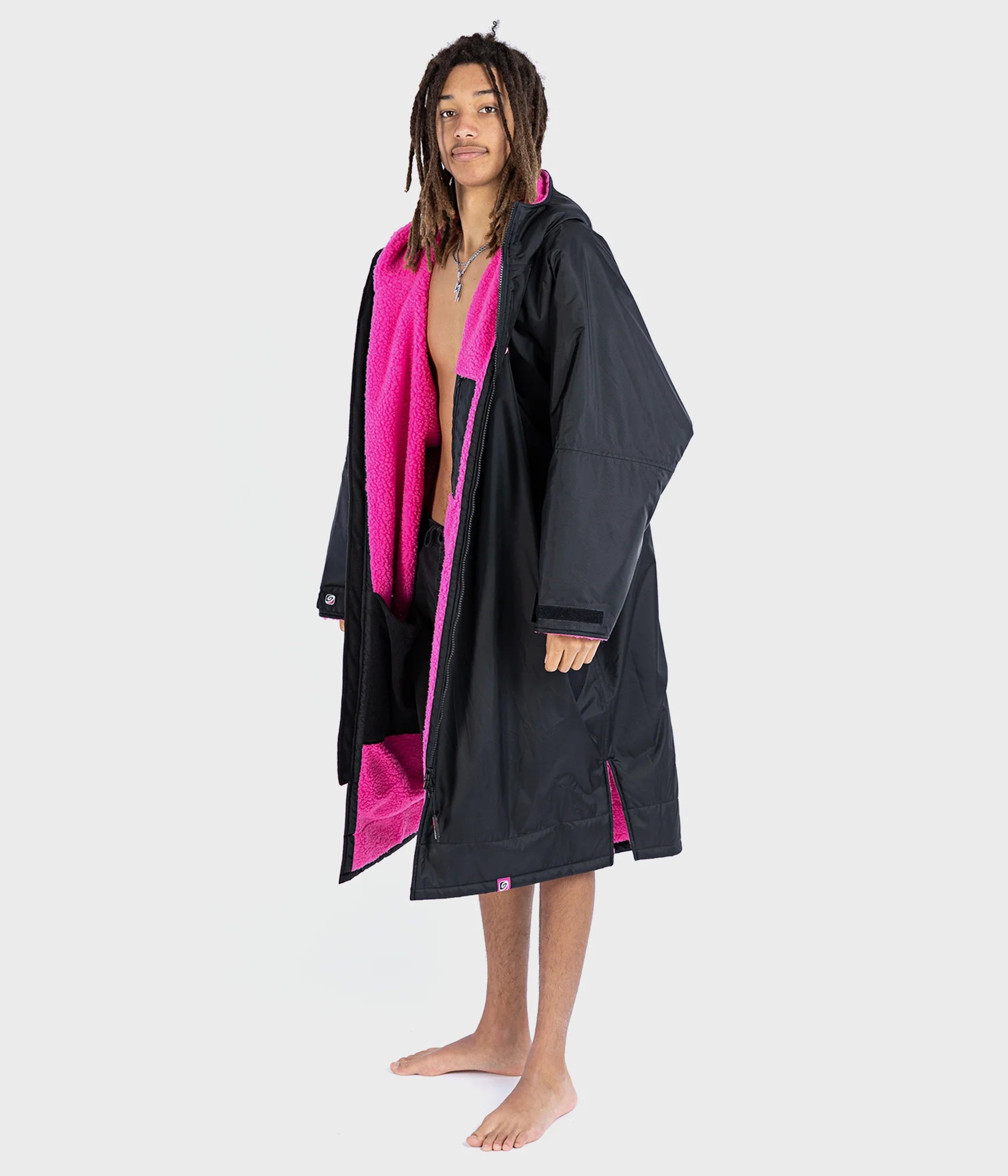 Dryrobe Advance Long Sleeve BLACK PINK - RECYCLED