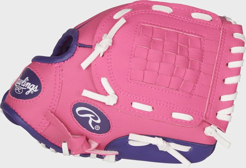 Hiking gloves with tactical style-Players Series 9In Baseball/Softball Glove LH (Pink/Purple) w'Soft Core Ball