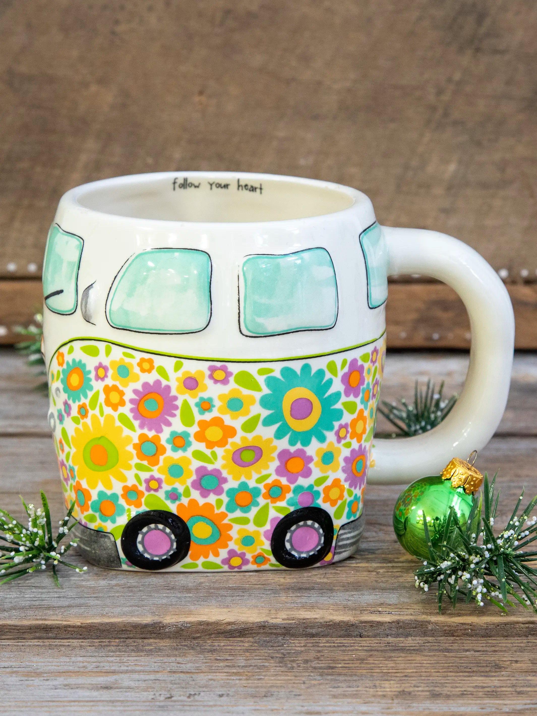 Folk Art Coffee Mug - Daisy The Van