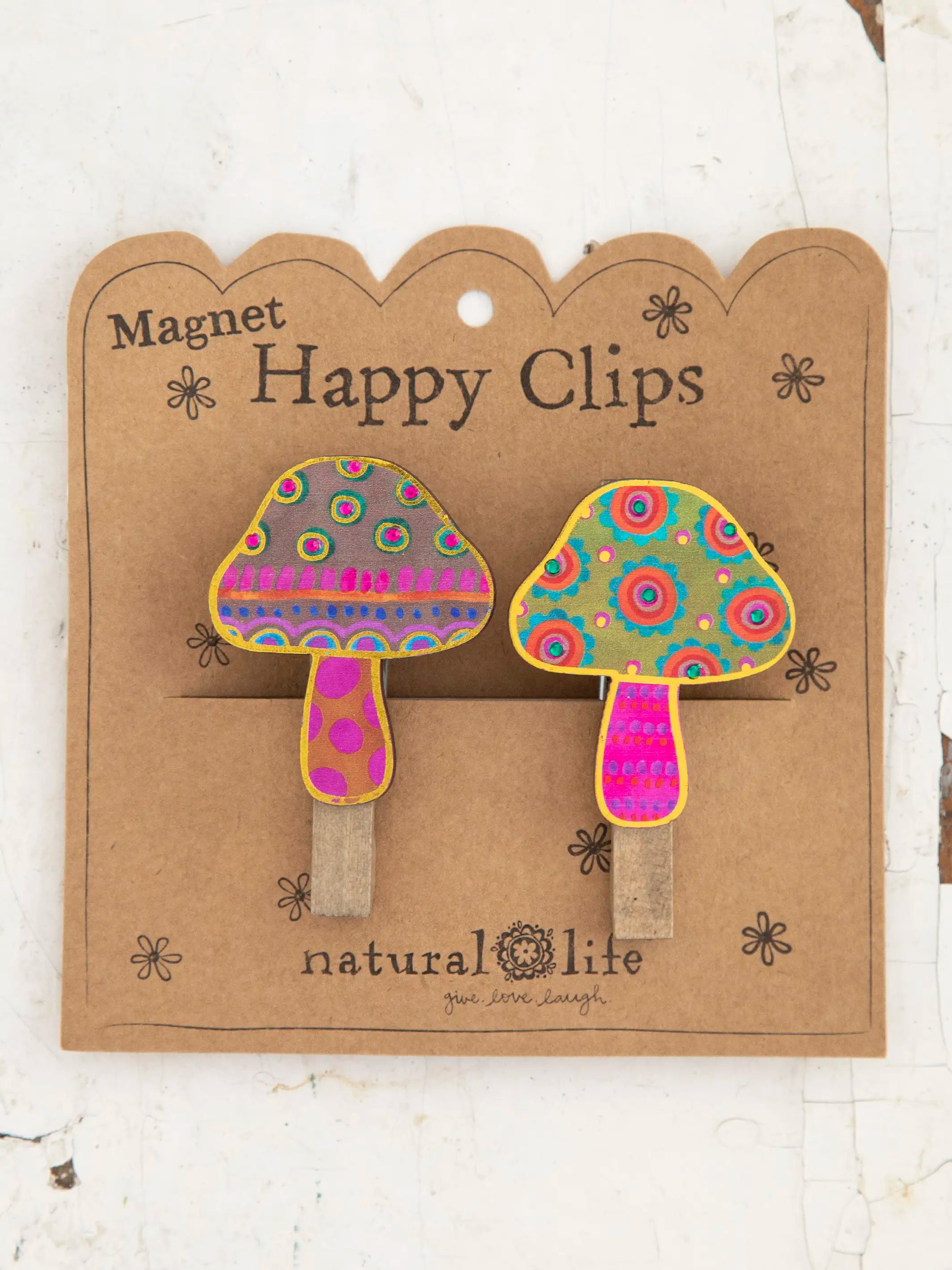 Magnet Happy Clips, Set of 2 - Mushroom