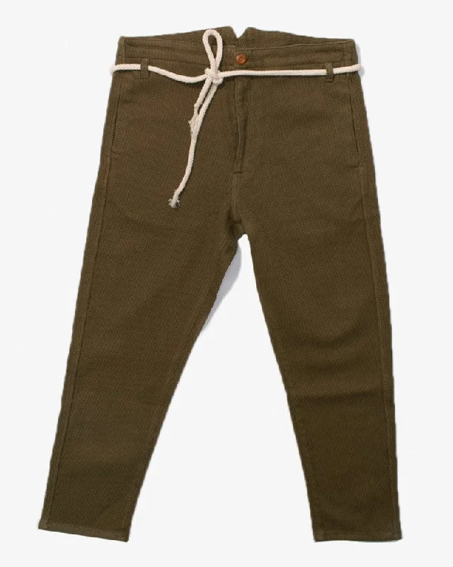 Hiking Pants stretch fit-Prospective Flow Pants, Kaze, Sashiko, Olive